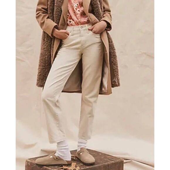 J. Crew Denim - J. Crew High Rise Slouchy Boyfriend Denim Jeans Bone Cream Size 25 NEW